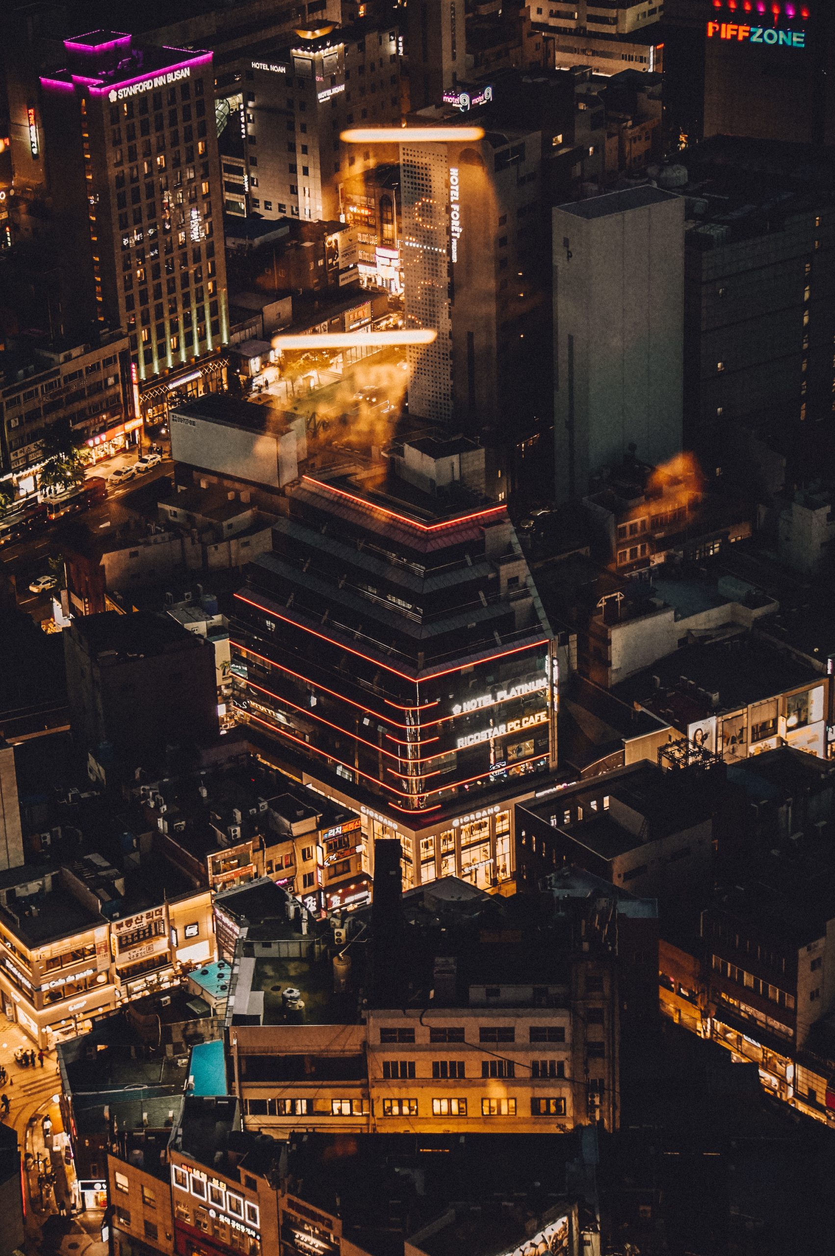 Night view at Busan Tower