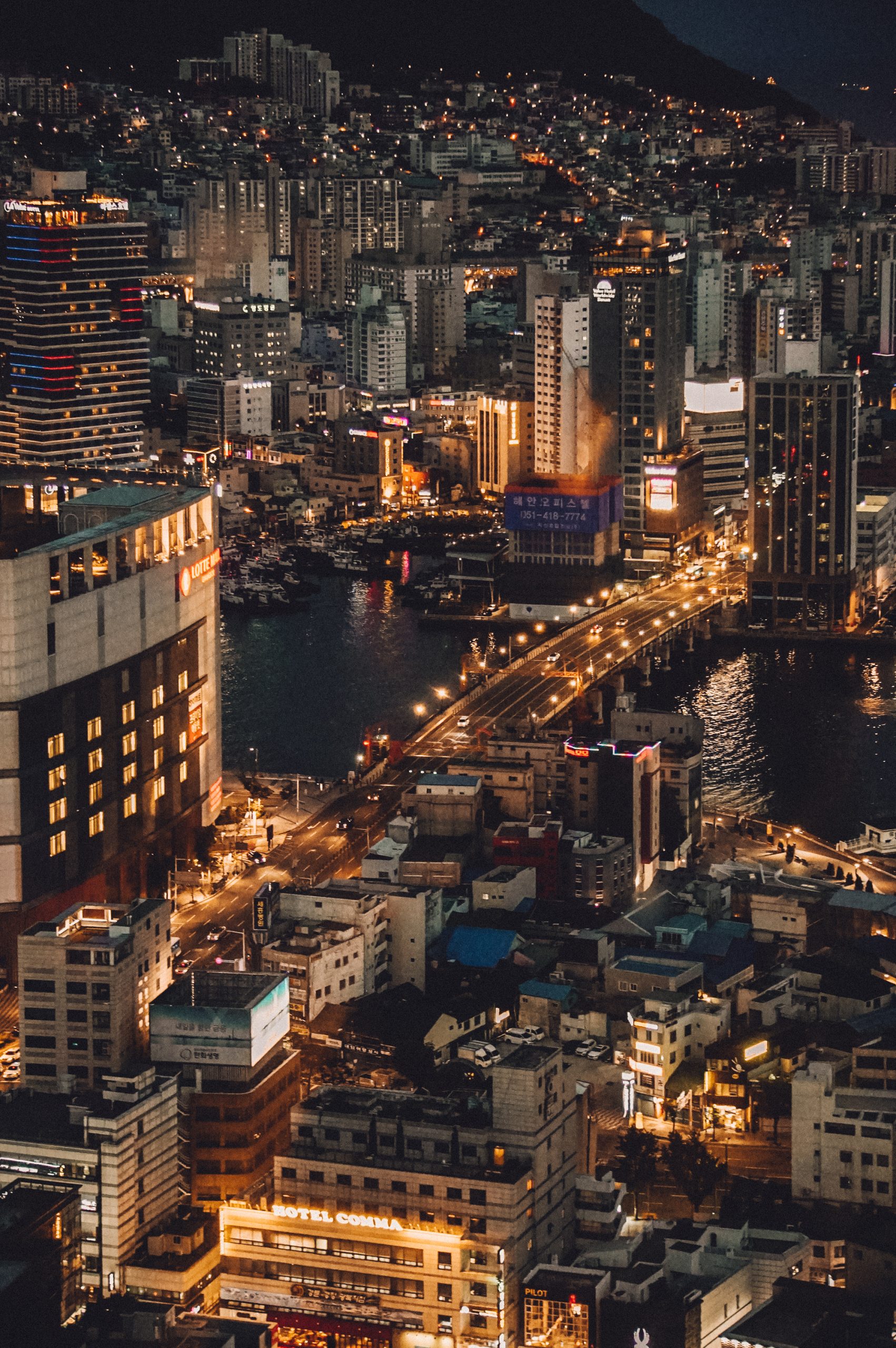 Night view at Busan Tower