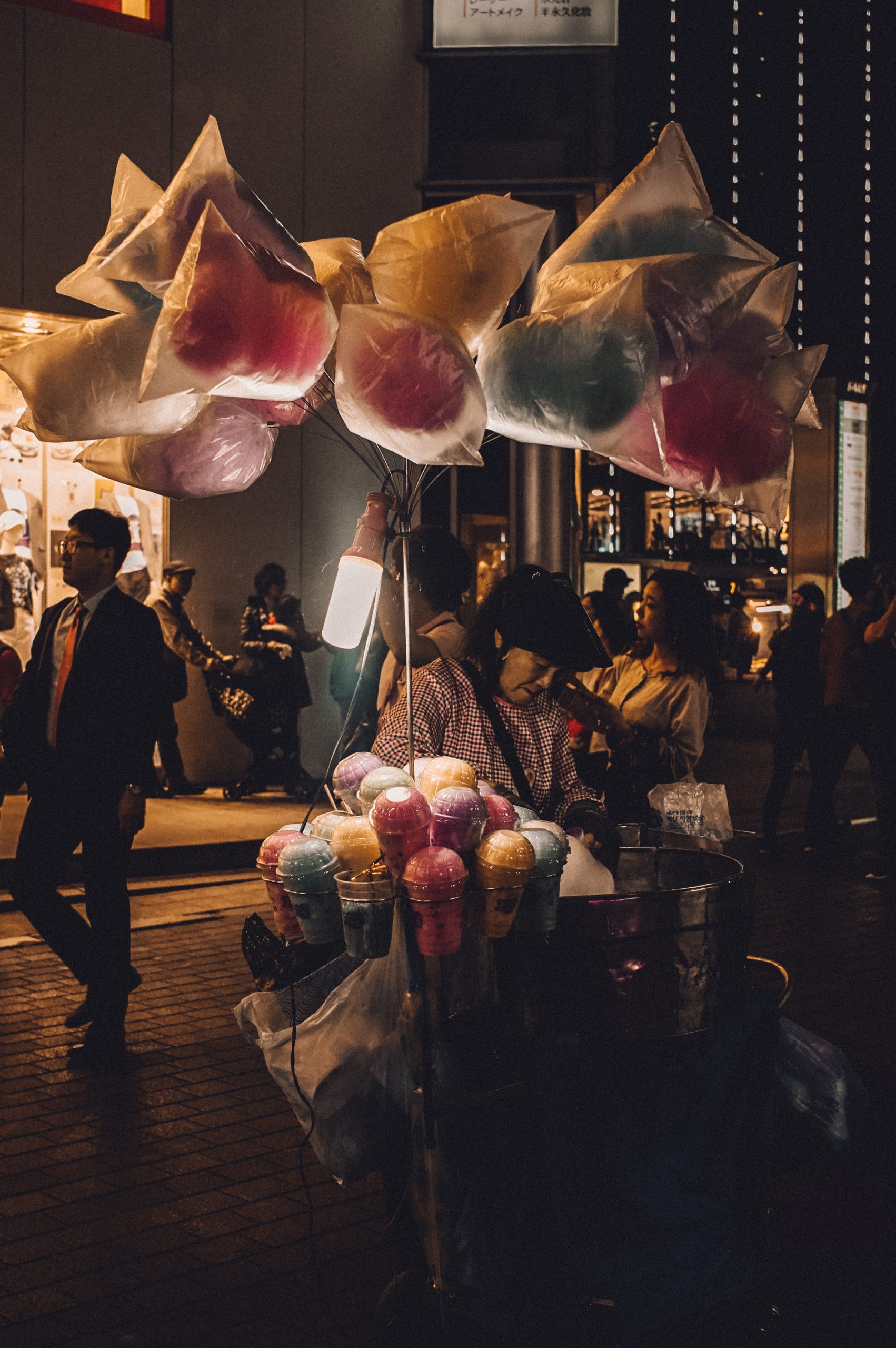 cotton candy in Myeongdong Street Market