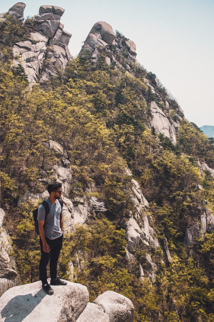 Baegundae Peak hiking trail view