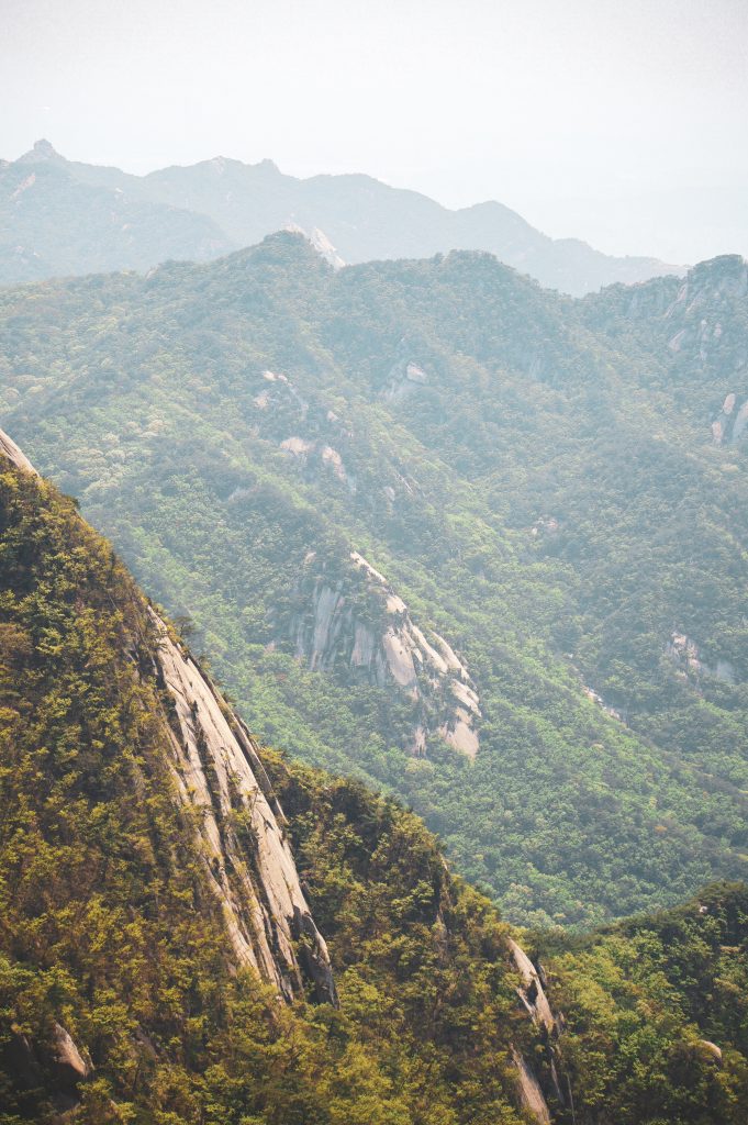 Baegundae Peak hiking trail view