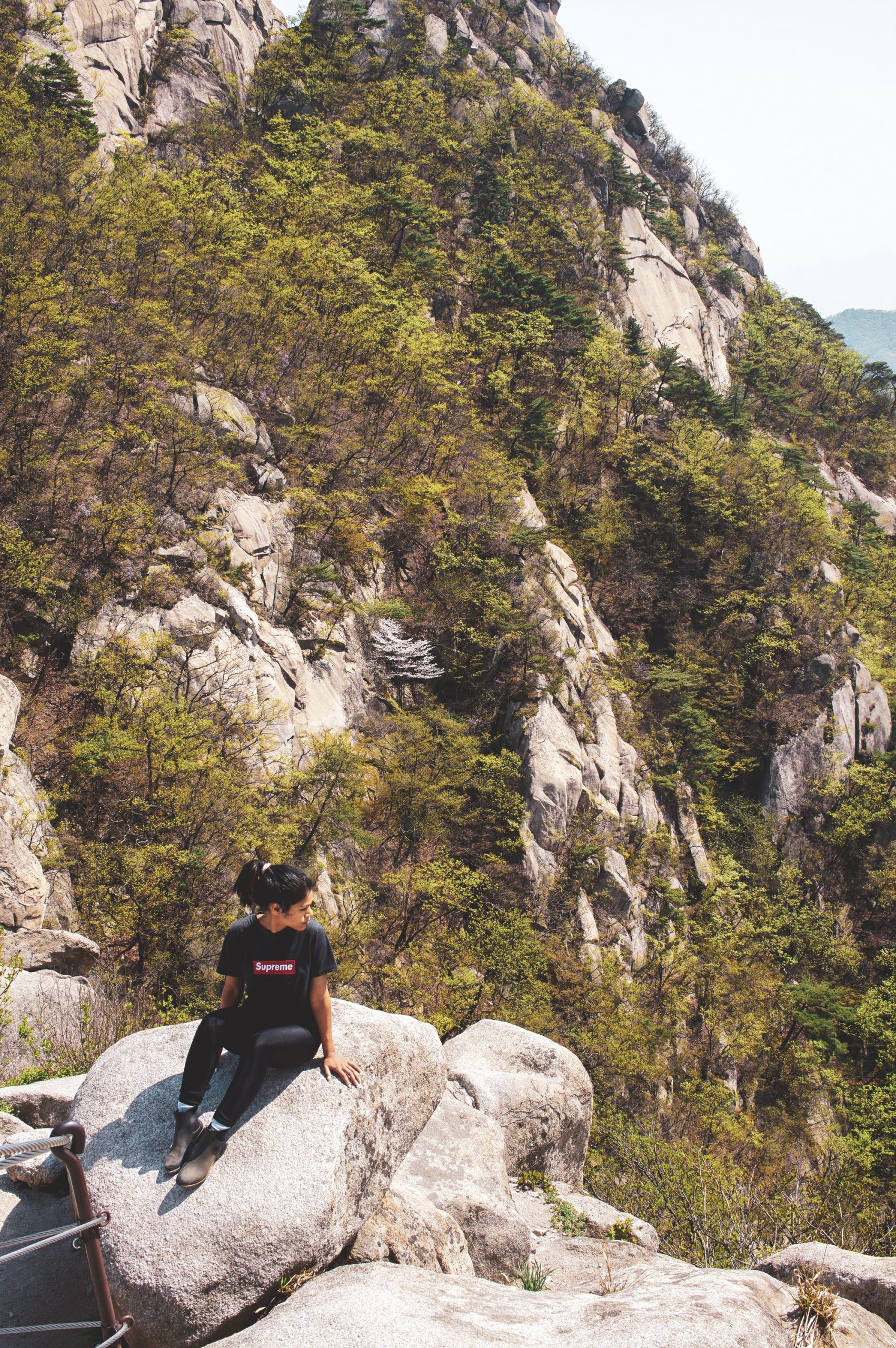 Baegundae Peak hiking trail view