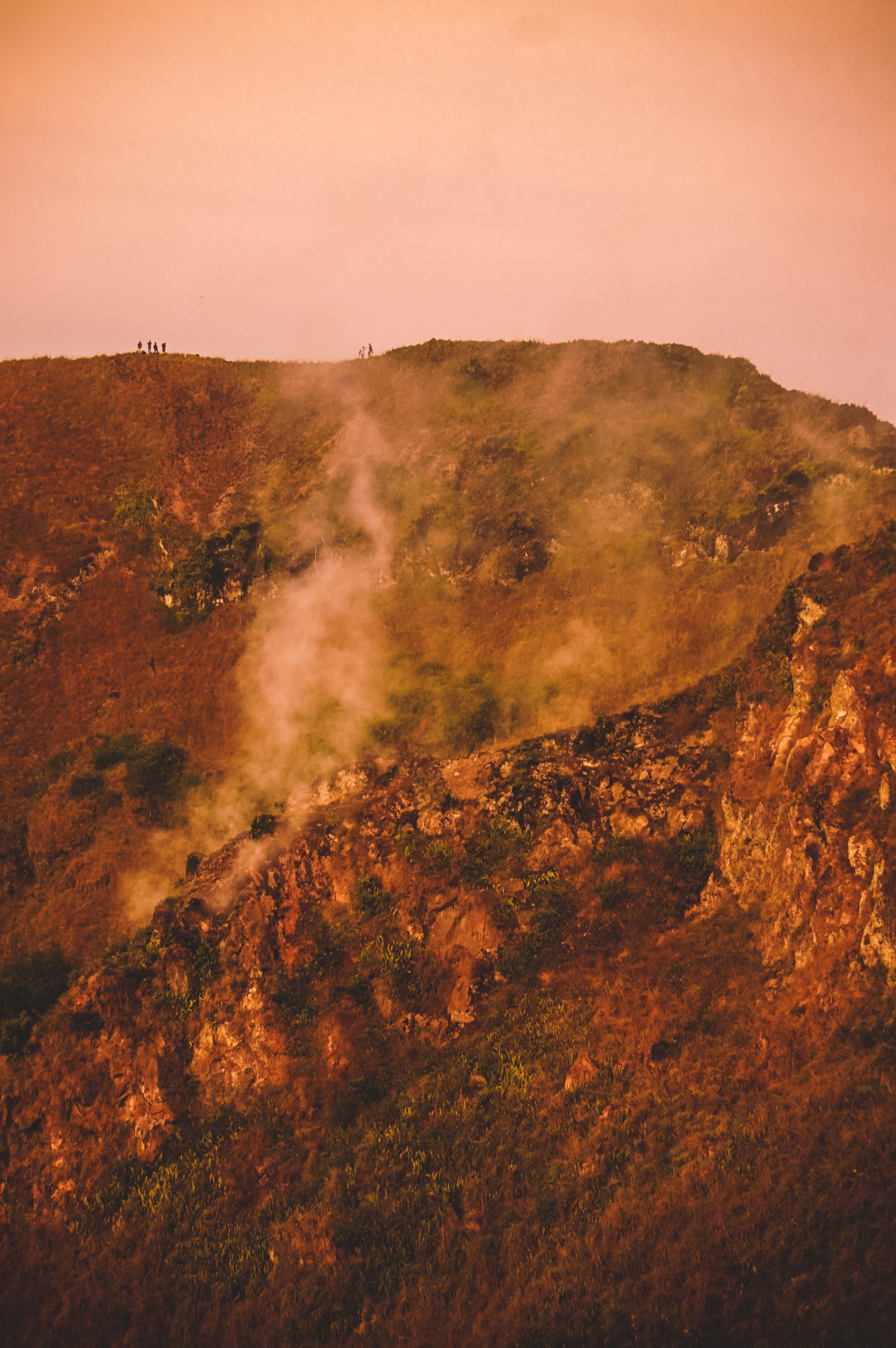 Mount Batur Sunrise Tour steam trails Bali